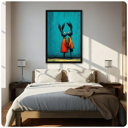 Dark Fantasy Rabbit Couple Canvas Wall Art