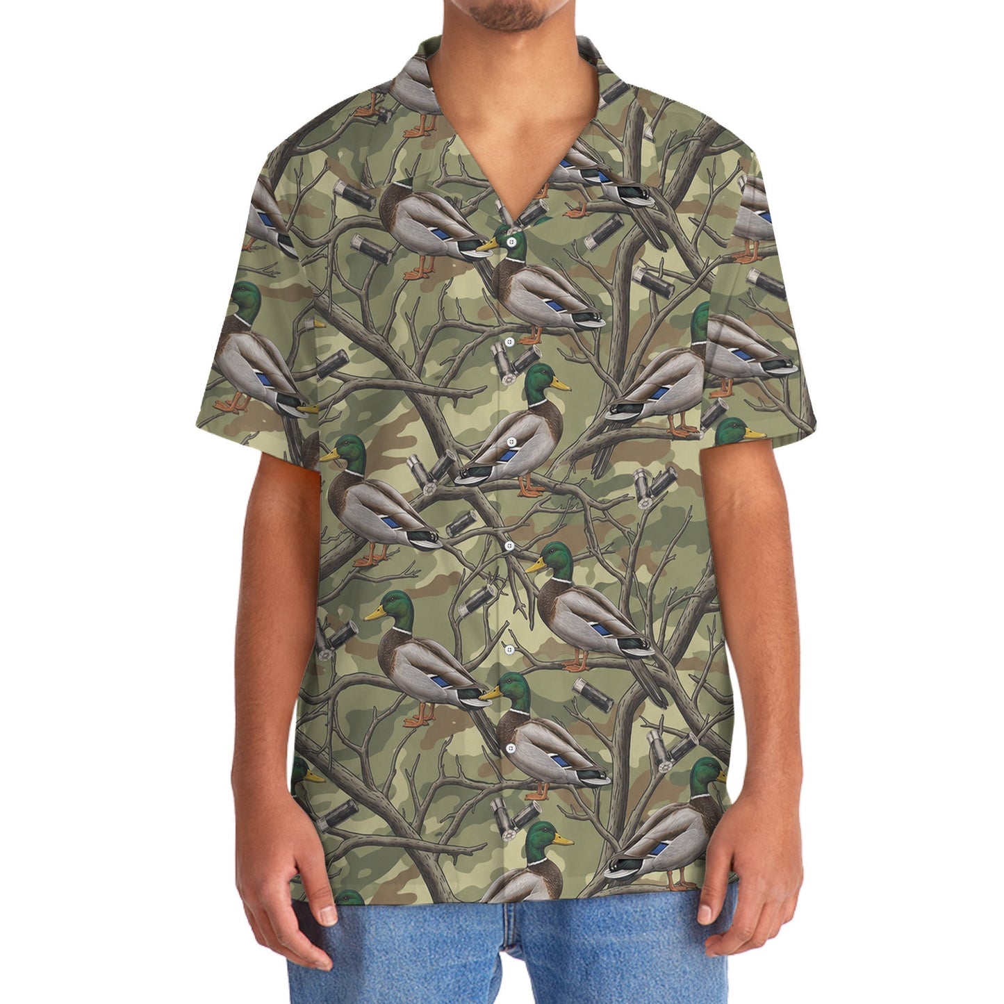 Vintage Duck Hunting Camouflage Hawaiian Shirt