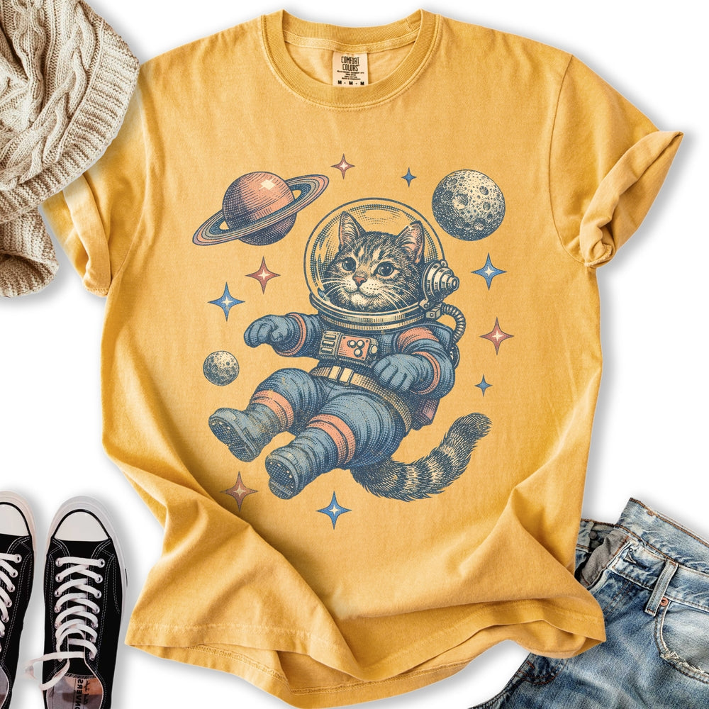 Retro Space Cat Relaxed Tee
