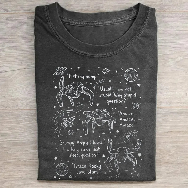 Rocky Quotes Retro Space T-Shirt