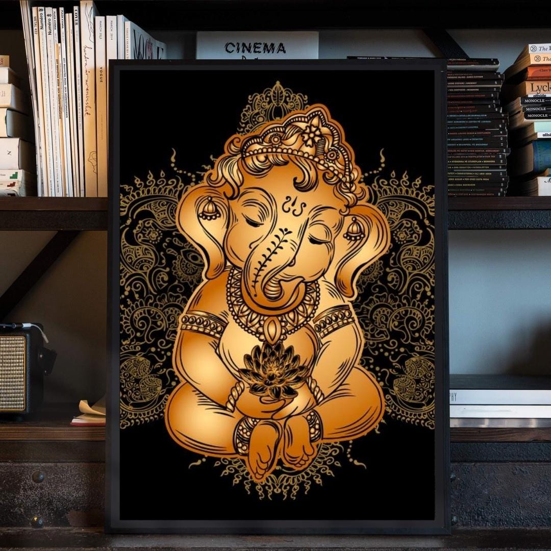 Baby Ganesh Canvas Wall Art