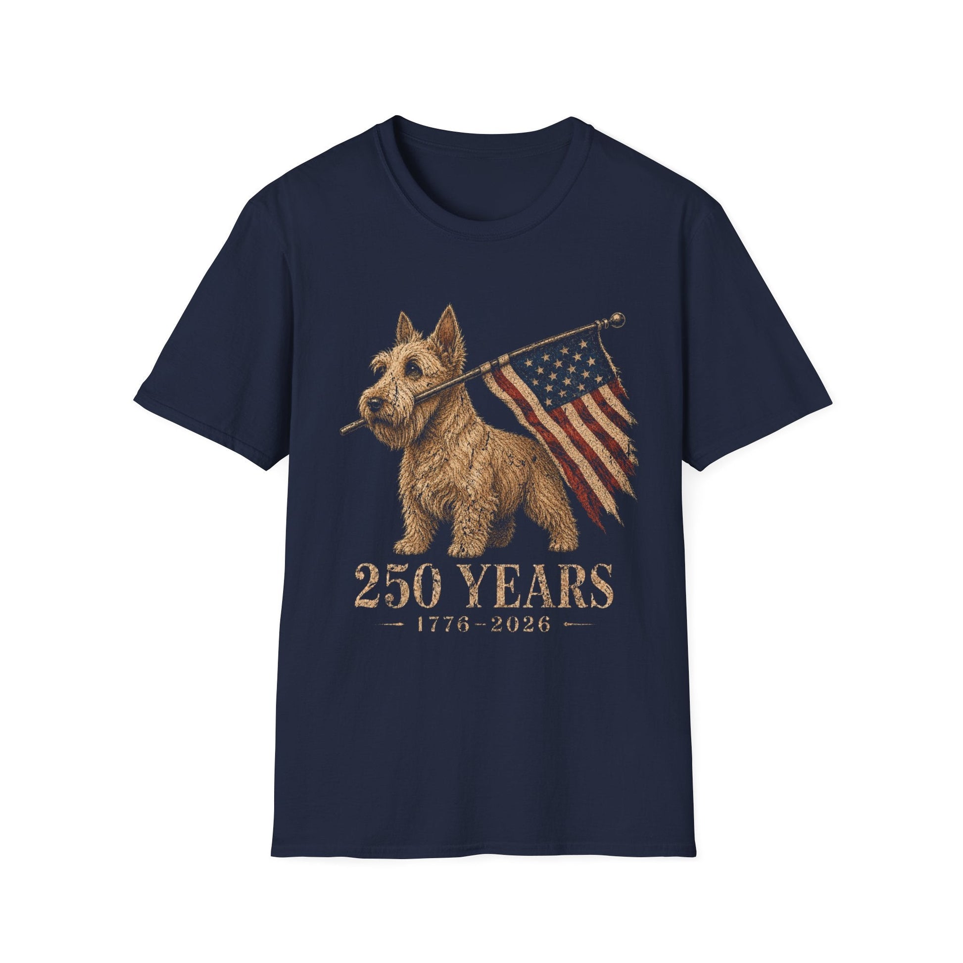 Wheaten Scottish Terrier USA 250 Years Tee