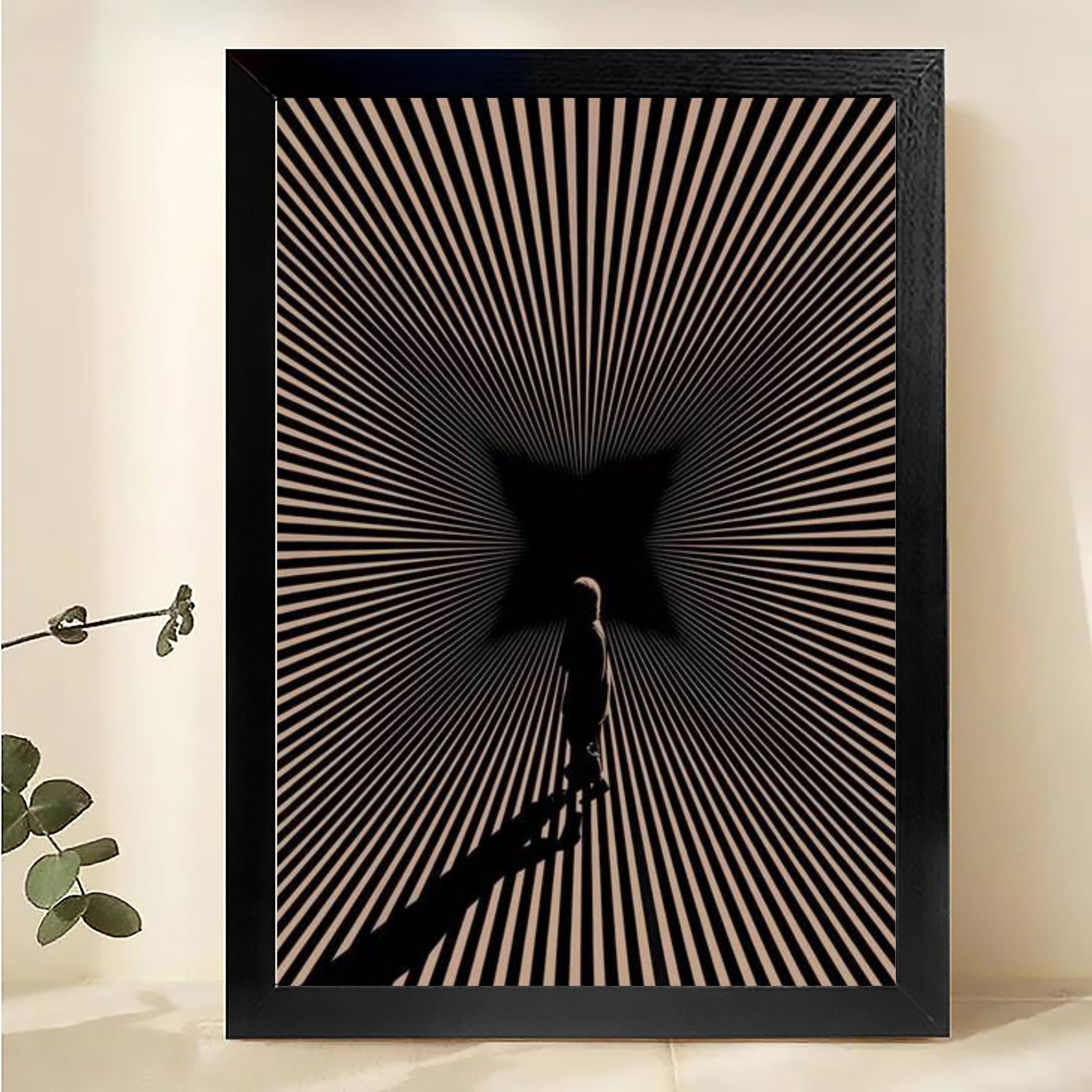 W0058 Natural Wood Canvas – Abstract Art | Perfect for Living Room & Office