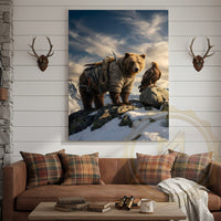 Epic Mountain Bear Explorer Wilderness Canvas