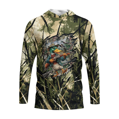 America Mallard Duck Hunting Camo All Over Print Shirt