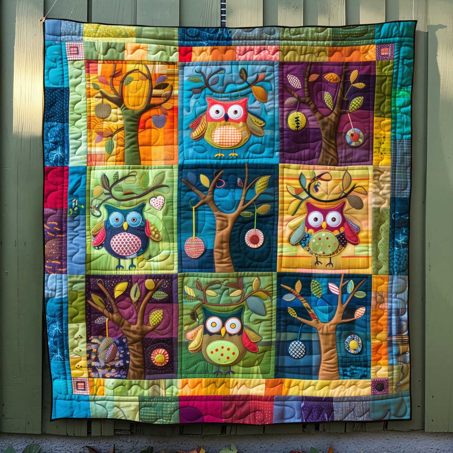 Feathered Friends Quilted Blanket - Throw (55" x 60")