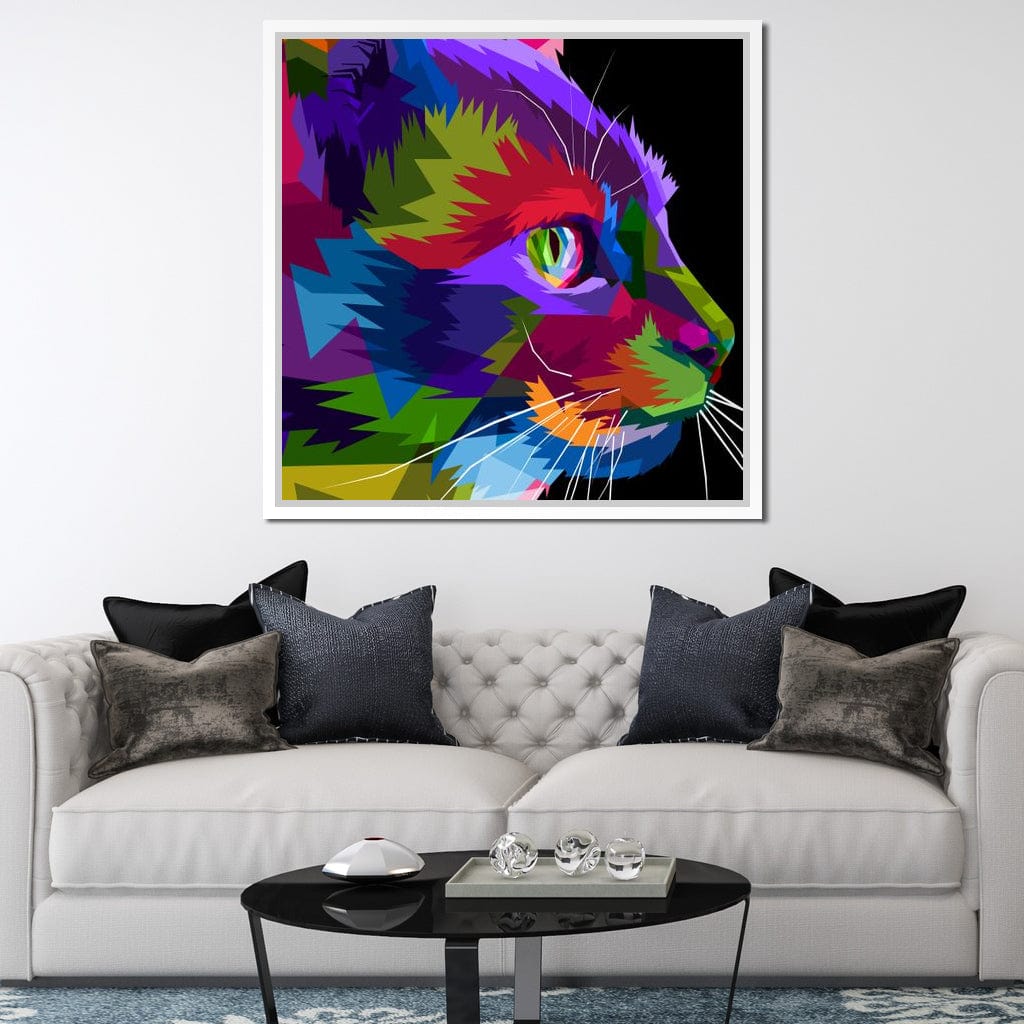 Pop Art Cat Canvas Wall Art