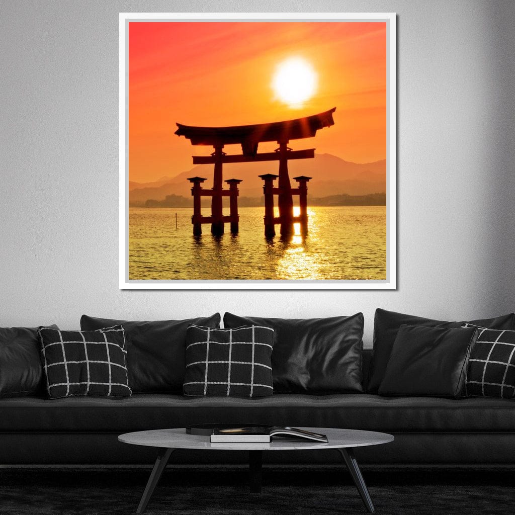 Torii Gate In Japan Canvas Wall Art
