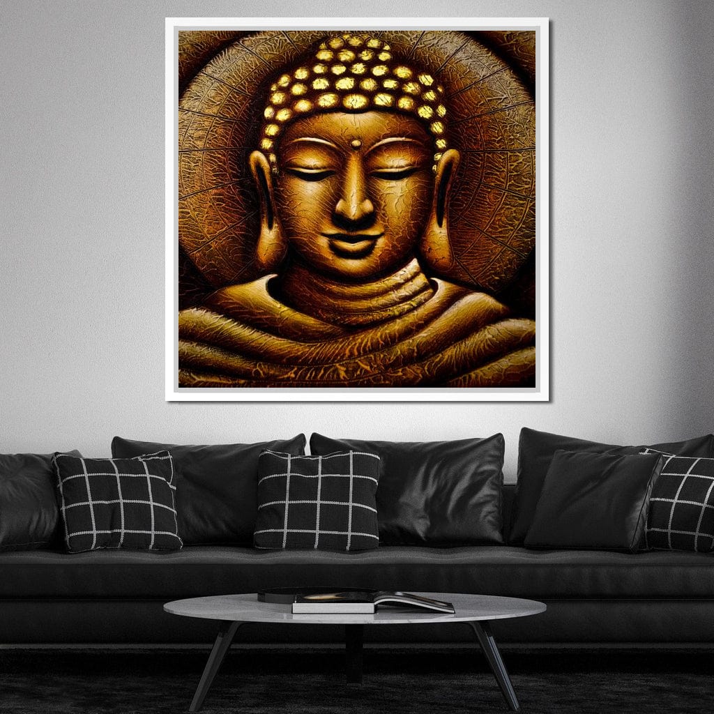 Meditating Buddha Portrait Canvas Wall Art