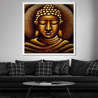 Meditating Buddha Portrait Canvas Wall Art