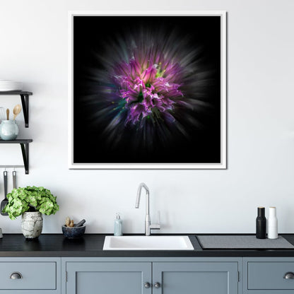Flowers Color Flow Canvas Wall Art