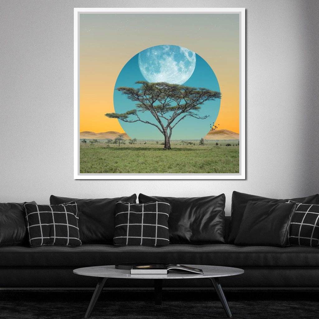 Moon Tree Canvas Wall Art
