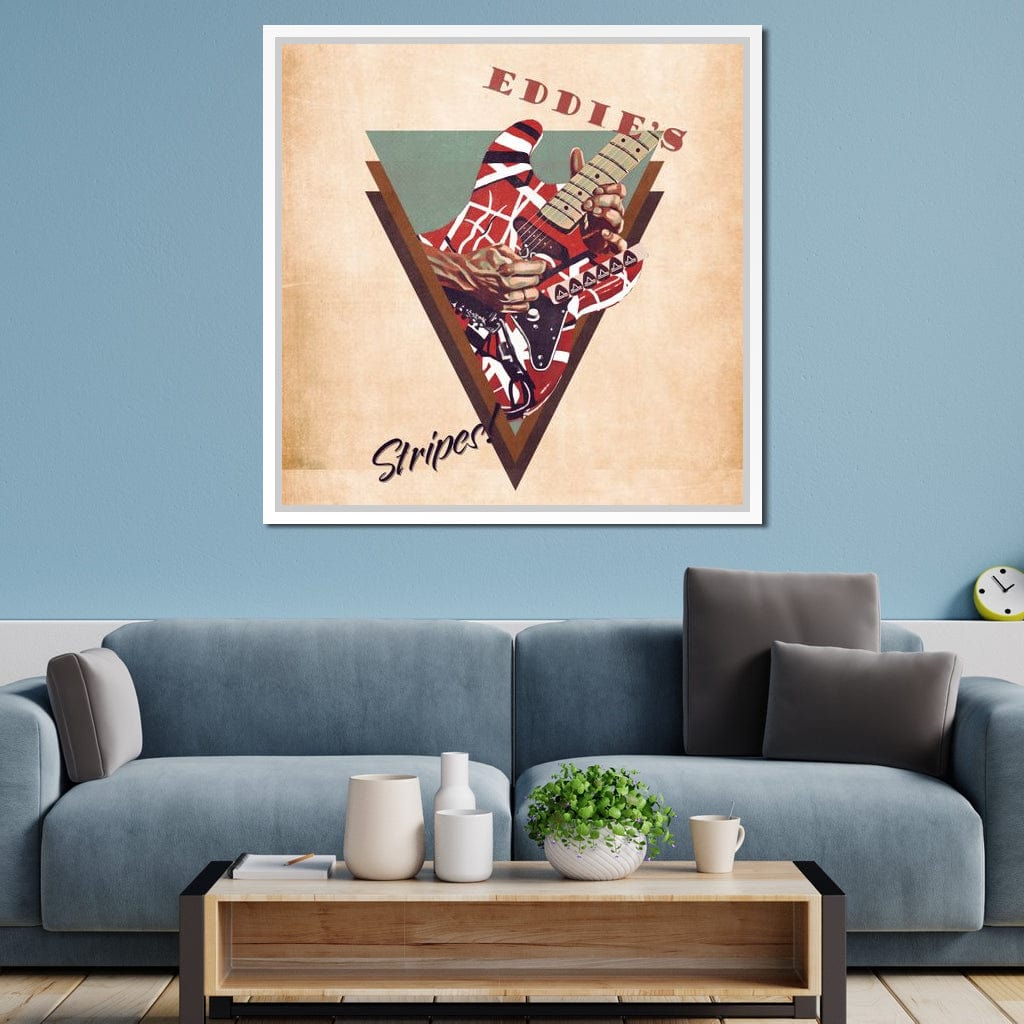 Eddie Van Halen's Guitar Retro Canvas Wall Art