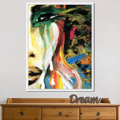 Emotional Lady Canvas Wall Art