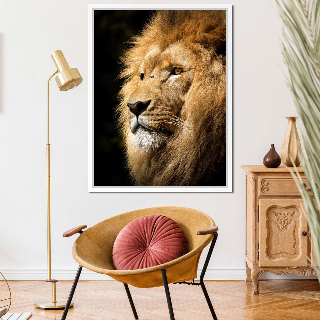 Lion View Canvas Wall Art