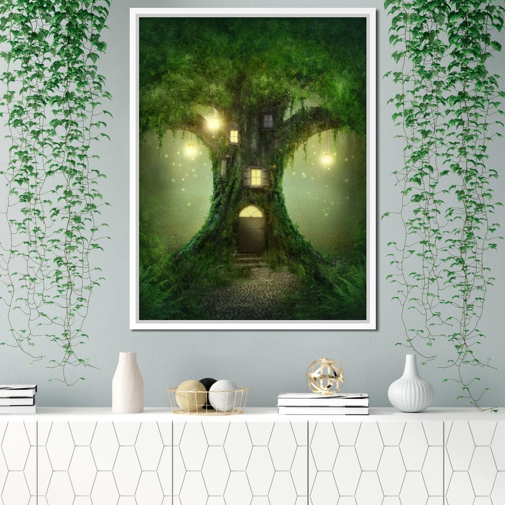 Magical Tree House Canvas Wall Art