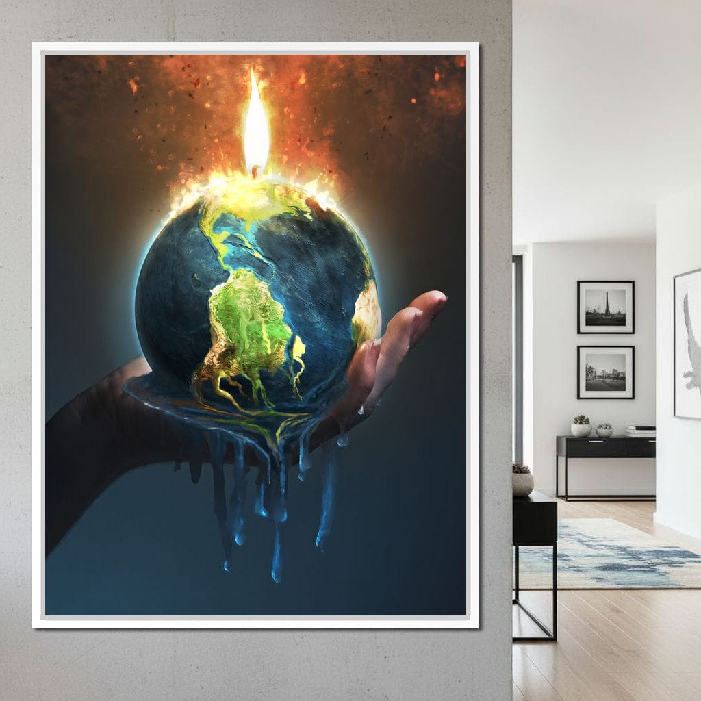 Holding the Earth Canvas Wall Art