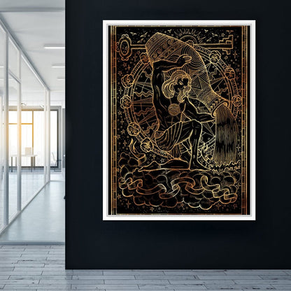 Zodiac sign Aquarius Canvas Wall Art