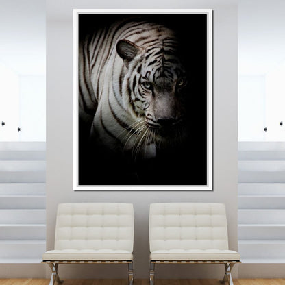 Black and White Tiger Canvas Wall Art