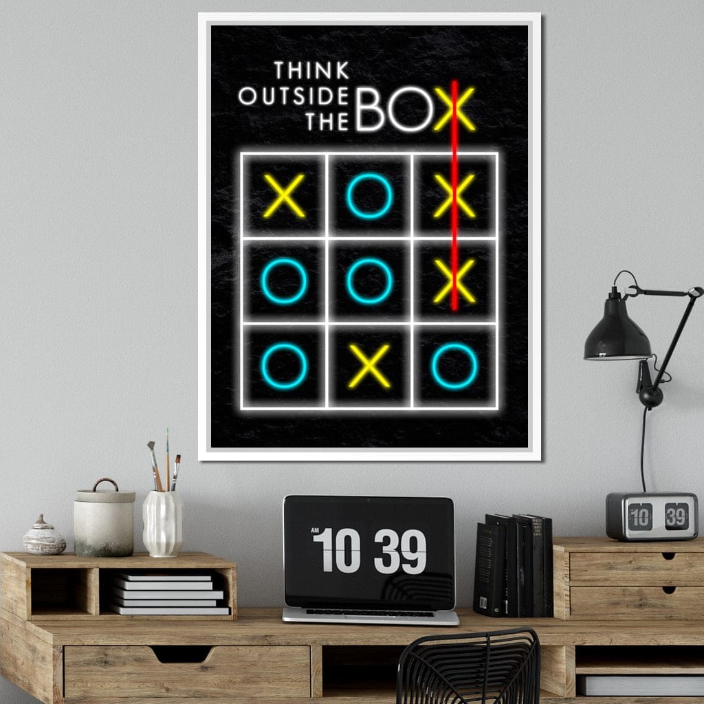 Think Outside The Box Canvas Wall Art