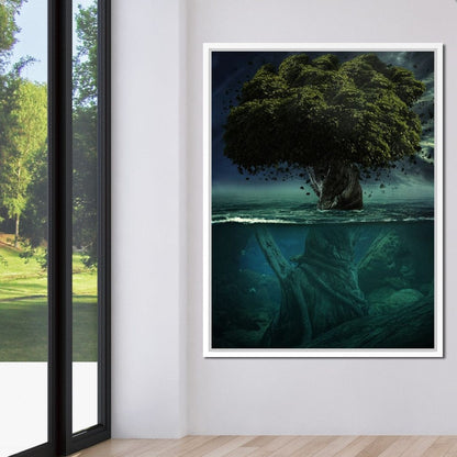 Alone in Depth Canvas Wall Art