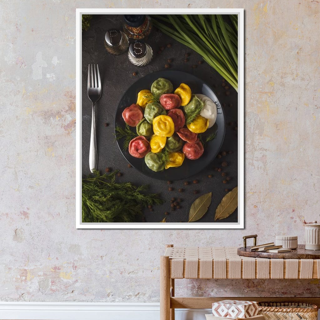 Plate of Pasta Canvas Wall Art