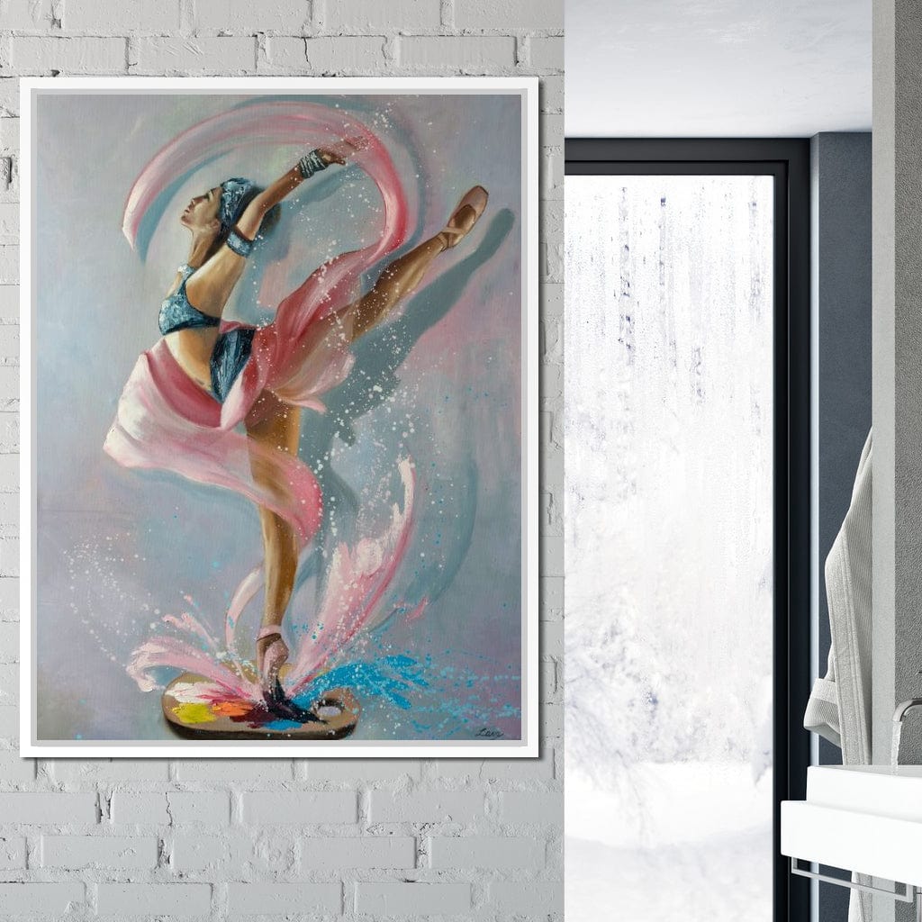 Ballet Dancer Artist Palette Canvas Wall Art