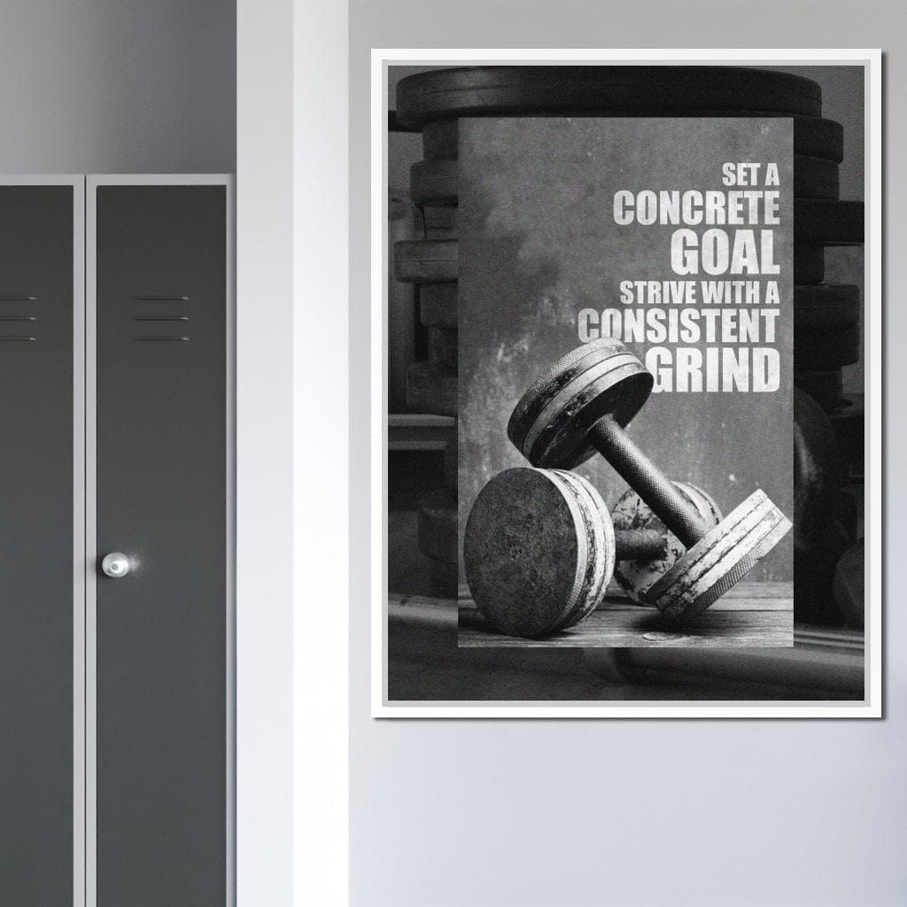 Concrete Goal Consistent Grind Canvas Wall Art