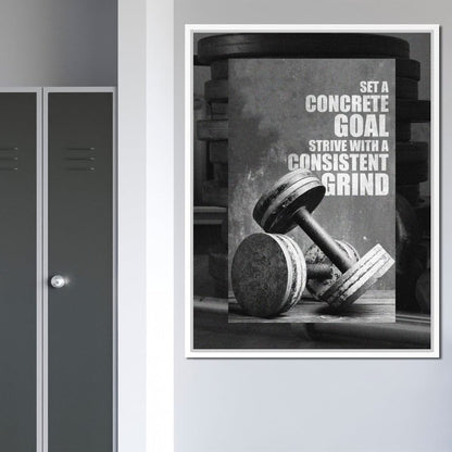 Concrete Goal Consistent Grind Canvas Wall Art
