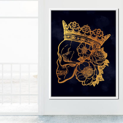 Skull Crown Canvas Wall Art