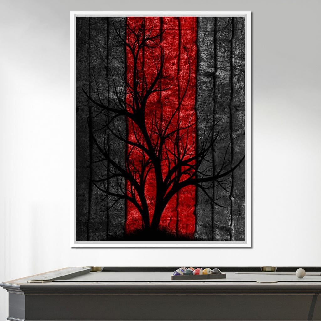 Silhouette Tree Canvas Wall Art