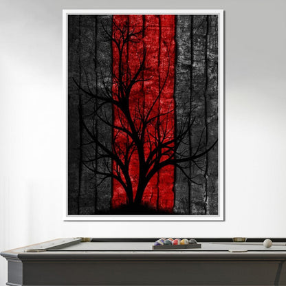 Silhouette Tree Canvas Wall Art