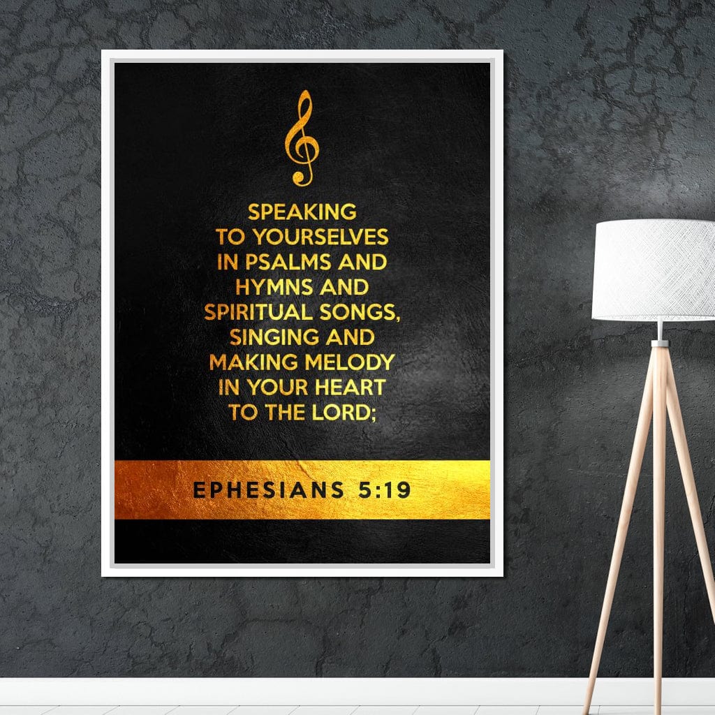Ephesians 5:19 Canvas Wall Art