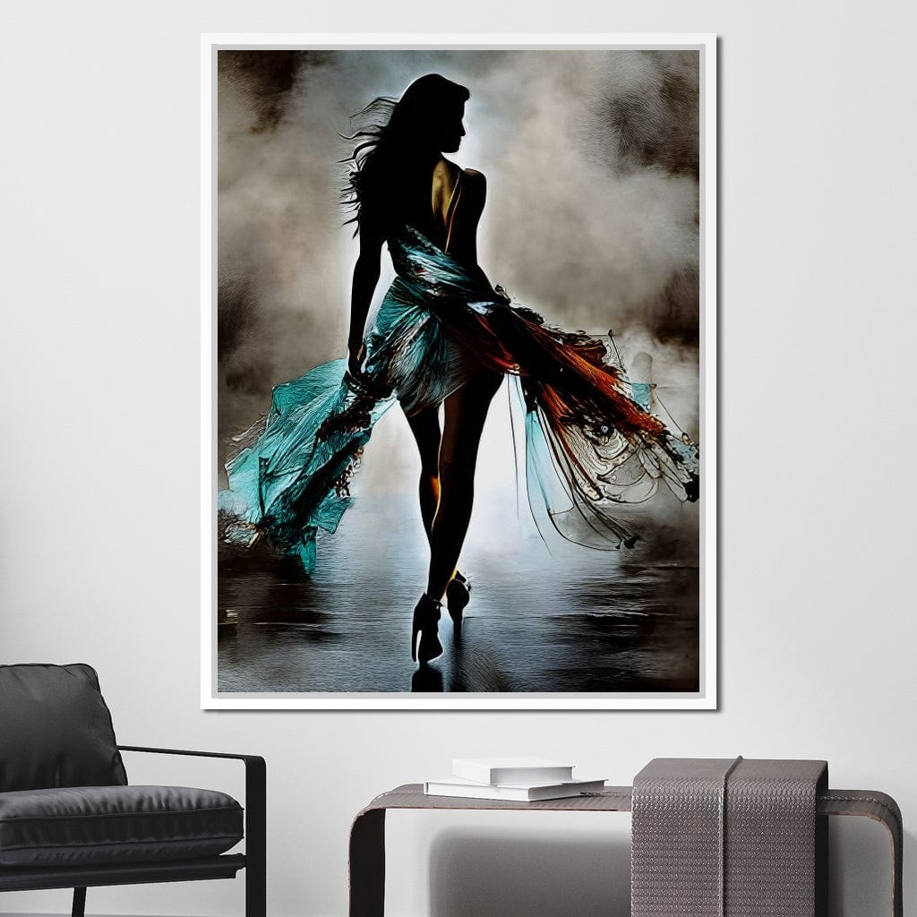 Female Portrait Paint Splash 040 Canvas Wall Art