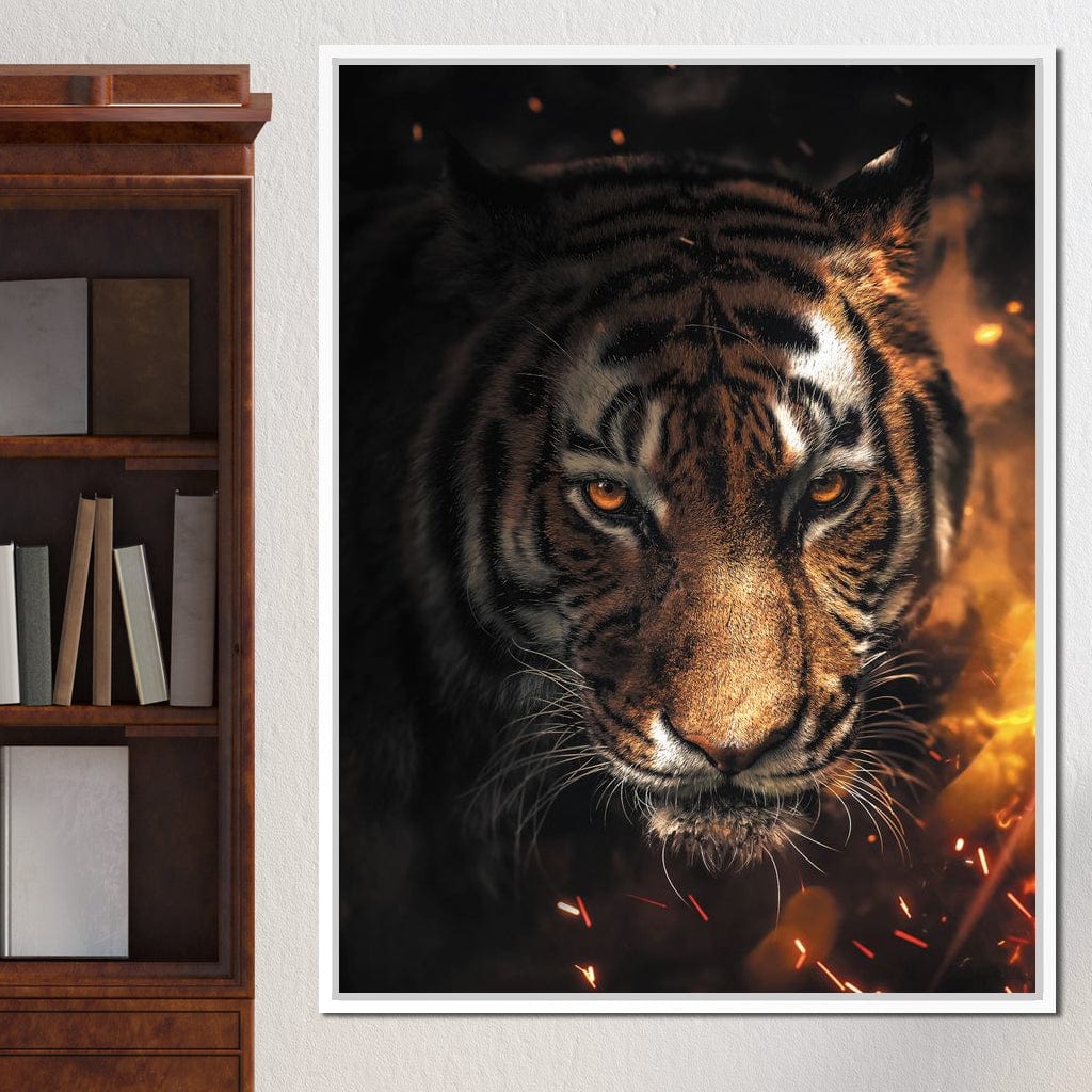 Tiger Sparkles Canvas Wall Art