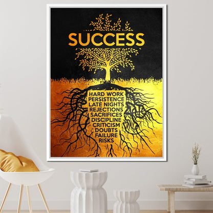 Success Tree Canvas Wall Art