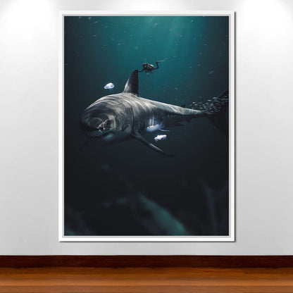 Megalodon Canvas Wall Art