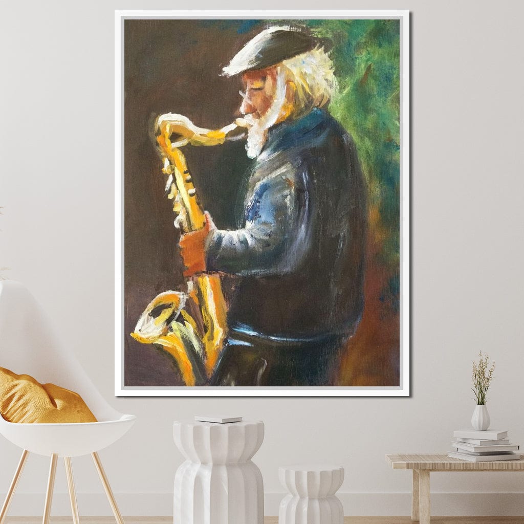 Saxophone Maestro Canvas Wall Art
