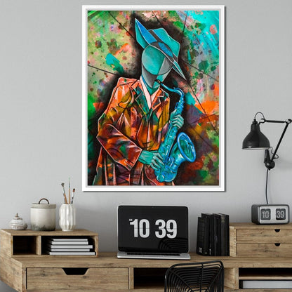 Soul Jazz Player Canvas Wall Art