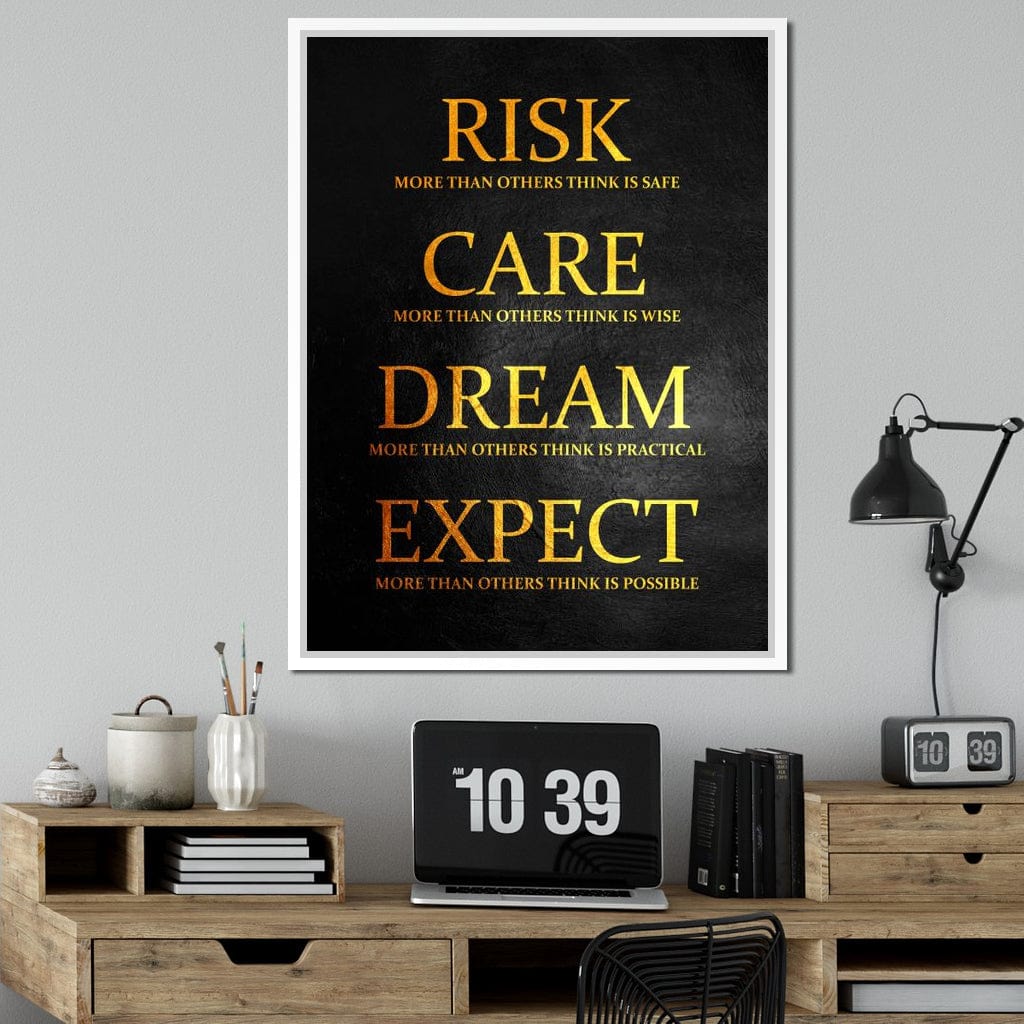 Risk More Canvas Wall Art