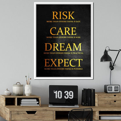 Risk More Canvas Wall Art