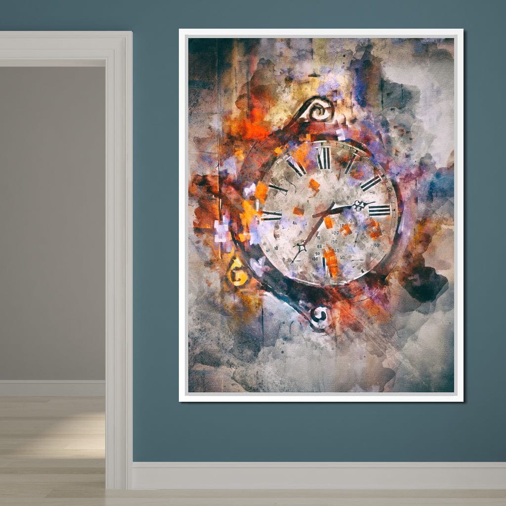 Time Clock Canvas Wall Art