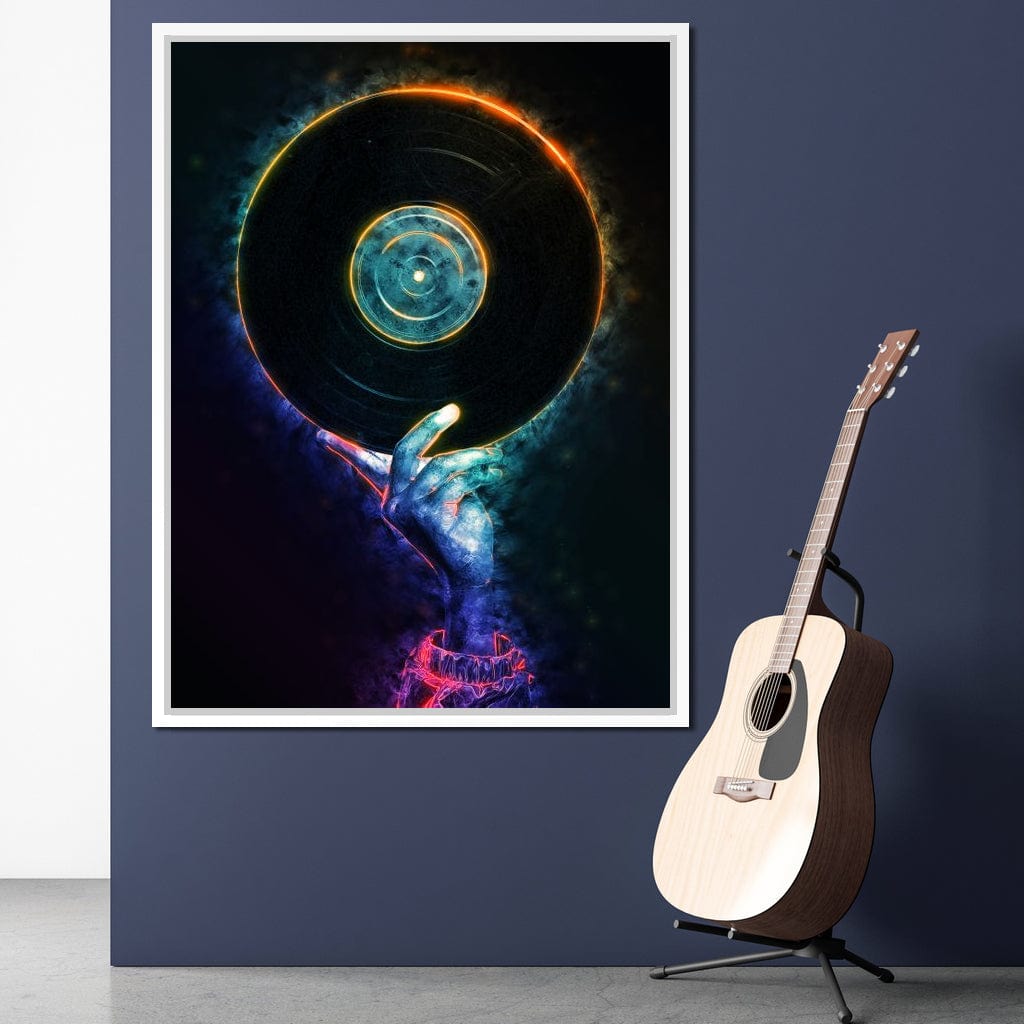 Neon Vinyl Canvas Wall Art