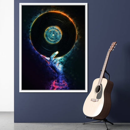 Neon Vinyl Canvas Wall Art