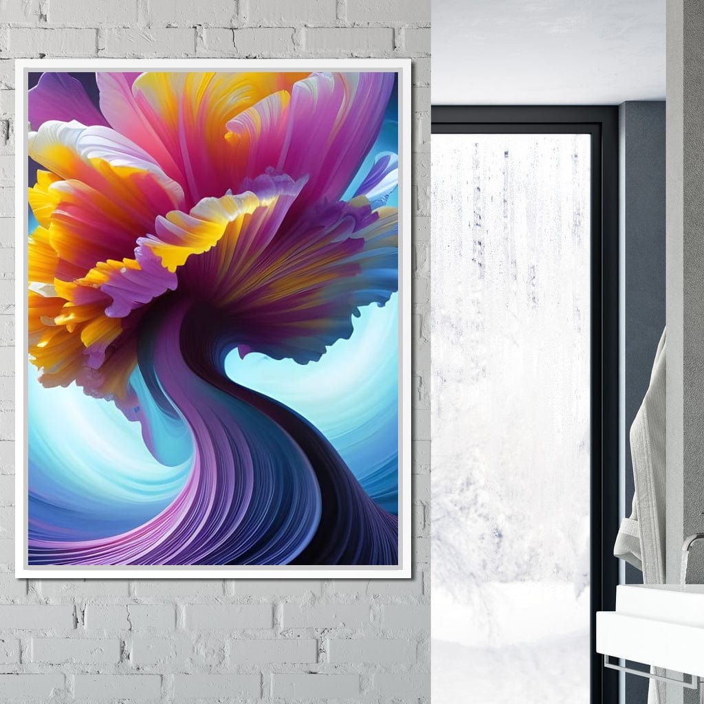 Flower Splash Art Canvas Wall Art