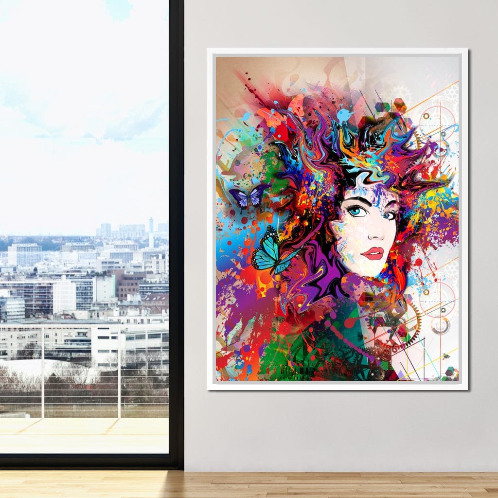 Psychedelic Portrait Canvas Wall Art