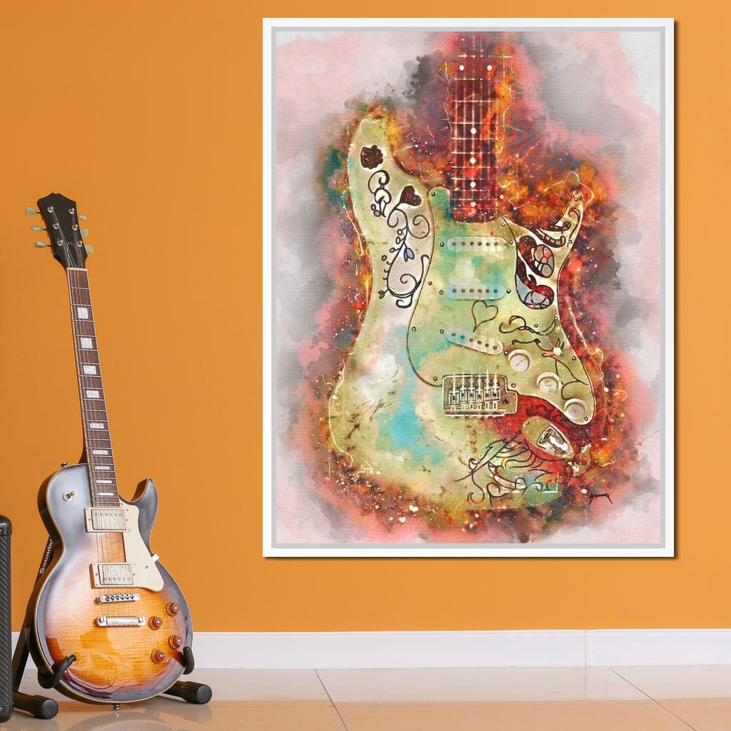 Jimi Hendrix's Guitar Canvas Wall Art