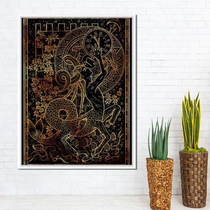 Zodiac sign Capricorn Canvas Wall Art