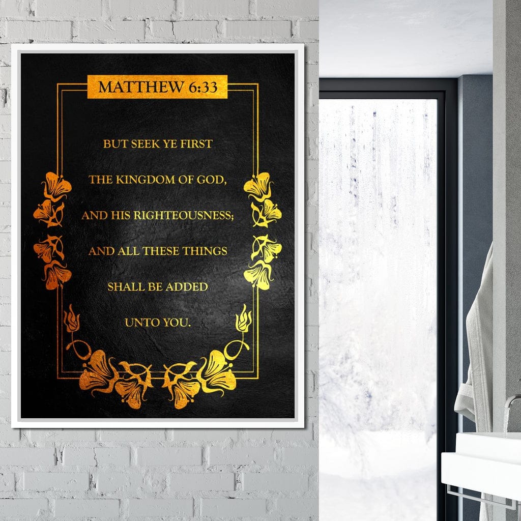 Matthew 6:33 Canvas Wall Art