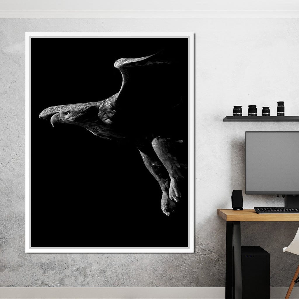Black and White Eagle Canvas Wall Art